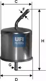 UFI 31.625.00 - Fuel filter autospares.lv