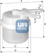 UFI 31.006.00 - Fuel filter autospares.lv