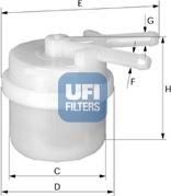 UFI 31.007.00 - Fuel filter autospares.lv
