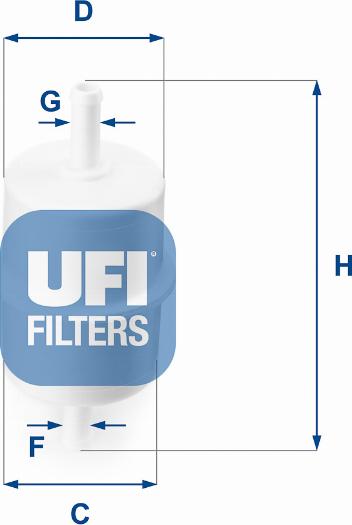 UFI 31.010.00 - Fuel filter autospares.lv