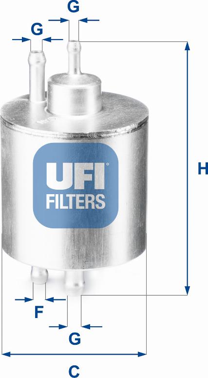 UFI 31.834.00 - Fuel filter autospares.lv