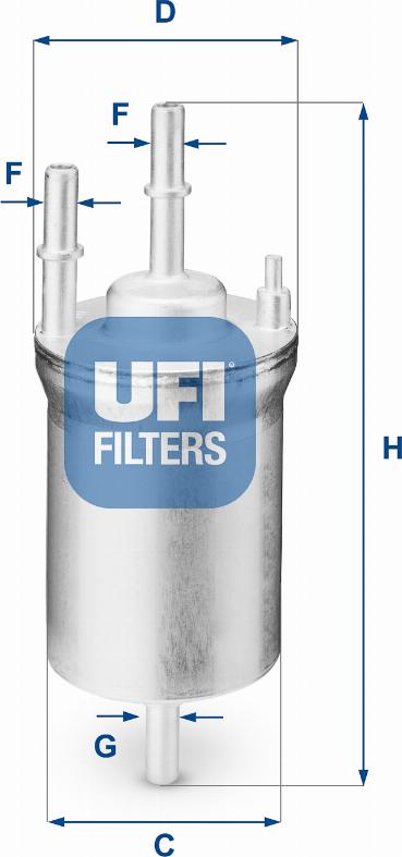 UFI 31.833.00 - Fuel filter autospares.lv