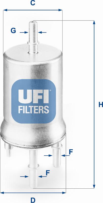 UFI 31.832.00 - Fuel filter autospares.lv