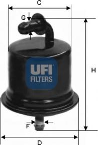 UFI 31.724.00 - Fuel filter autospares.lv
