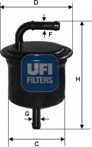 UFI 31.A16.00 - Fuel filter autospares.lv