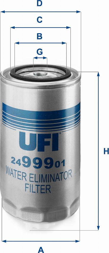 UFI 24.999.01 - Fuel filter autospares.lv