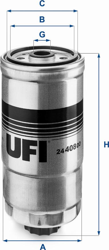 UFI 24.408.00 - Fuel filter autospares.lv