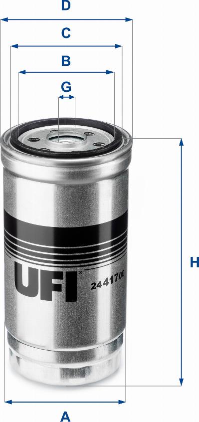 UFI 24.417.00 - Fuel filter autospares.lv