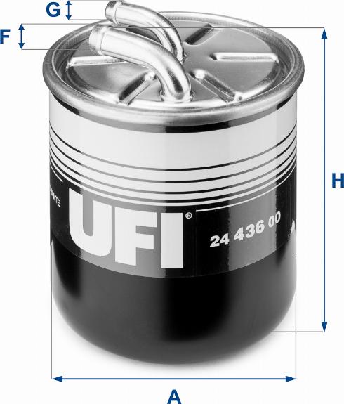 UFI 24.436.00 - Fuel filter autospares.lv