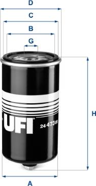 UFI 24.473.00 - Fuel filter autospares.lv