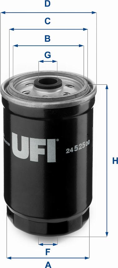 UFI 24.525.00 - Fuel filter autospares.lv