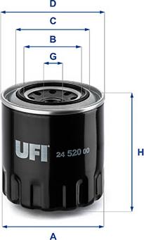 UFI 24.520.00 - Fuel filter autospares.lv