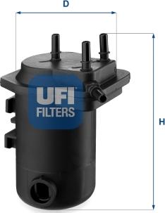 UFI 24.098.00 - Fuel filter autospares.lv