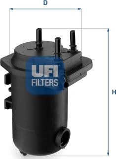 UFI 24.051.00 - Fuel filter autospares.lv