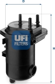 UFI 24.014.00 - Fuel filter autospares.lv