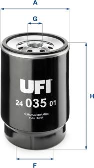 UFI 24.035.01 - Fuel filter autospares.lv