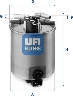 UFI 24.025.01 - Fuel filter autospares.lv