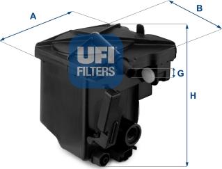 UFI 24.027.00 - Fuel filter autospares.lv