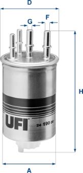 UFI 24.190.00 - Fuel filter autospares.lv