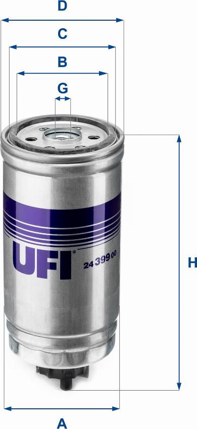 UFI 24.399.00 - Fuel filter autospares.lv