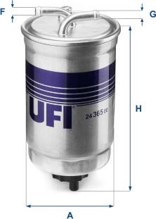 UFI 24.365.00 - Fuel filter autospares.lv