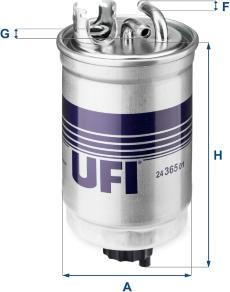 UFI 24.365.01 - Fuel filter autospares.lv