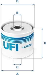 UFI 24.360.01 - Fuel filter autospares.lv