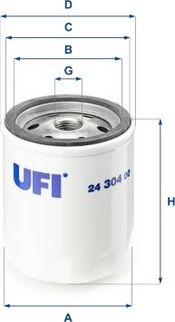 UFI 24.304.00 - Fuel filter autospares.lv