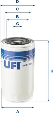 UFI 24.313.00 - Fuel filter autospares.lv