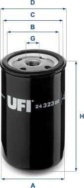 UFI 24.323.00 - Fuel filter autospares.lv