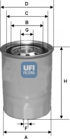 UFI 24.327.00 - Fuel filter autospares.lv