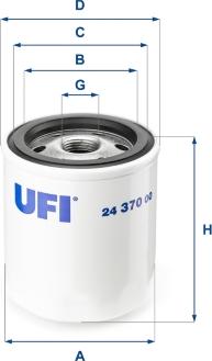 UFI 24.370.00 - Fuel filter autospares.lv