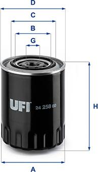 UFI 24.258.00 - Fuel filter autospares.lv