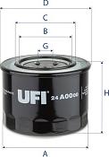 UFI 24.A00.00 - Fuel filter autospares.lv