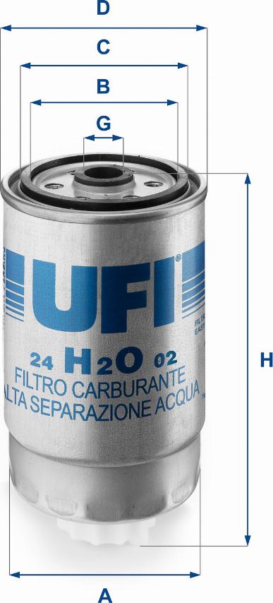 UFI 24.H2O.02 - Fuel filter autospares.lv