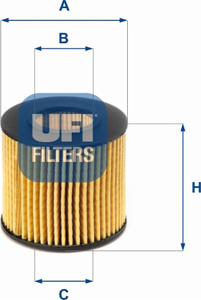 UFI 25.116.00 - Oil Filter autospares.lv