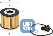 UFI 2526800 - Oil Filter autospares.lv