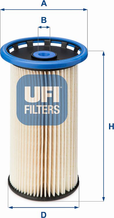 UFI 26.038.00 - Fuel filter autospares.lv