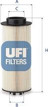 UFI 26.024.00 - Fuel filter autospares.lv