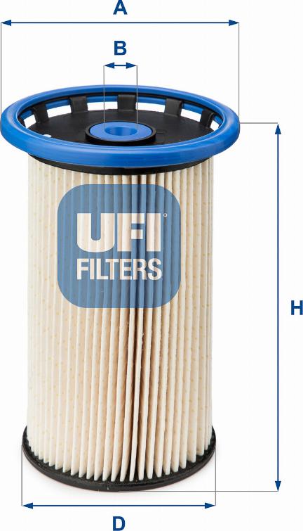 UFI 26.026.00 - Fuel filter autospares.lv