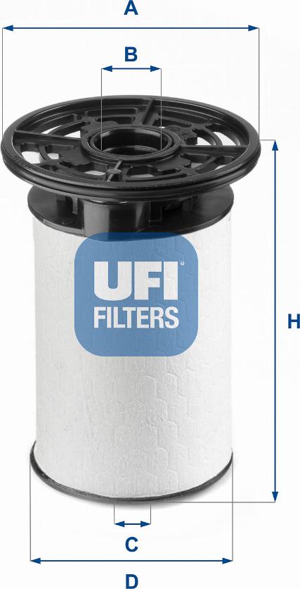 UFI 26.076.00 - Fuel filter autospares.lv