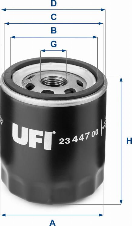 UFI 23.447.00 - Oil Filter autospares.lv