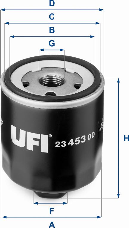 UFI 23.453.00 - Oil Filter autospares.lv