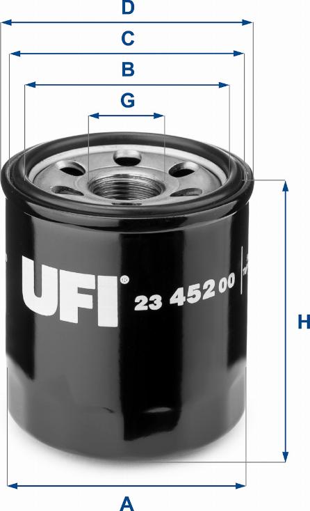 UFI 23.452.00 - Oil Filter autospares.lv