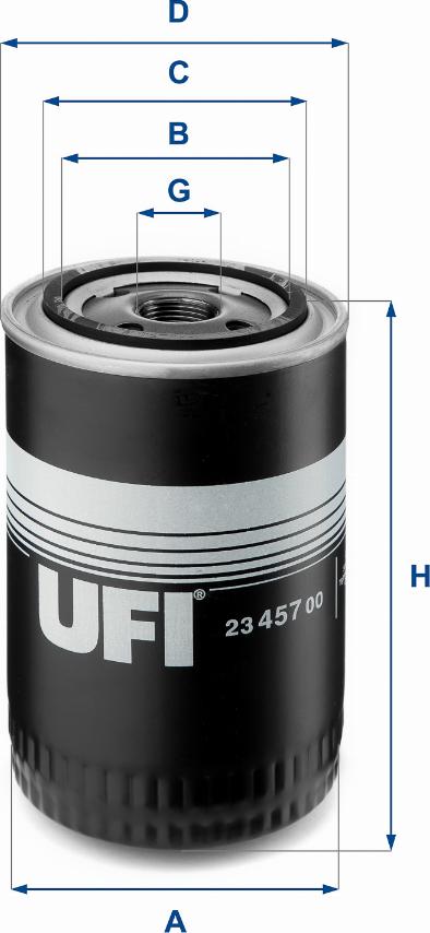 UFI 23.457.00 - Oil Filter autospares.lv