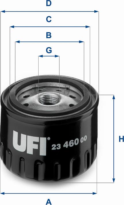 UFI 23.460.00 - Oil Filter autospares.lv