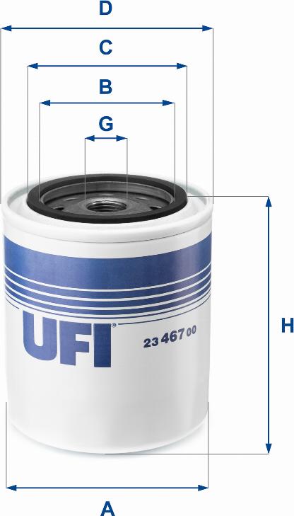 UFI 23.467.00 - Oil Filter autospares.lv