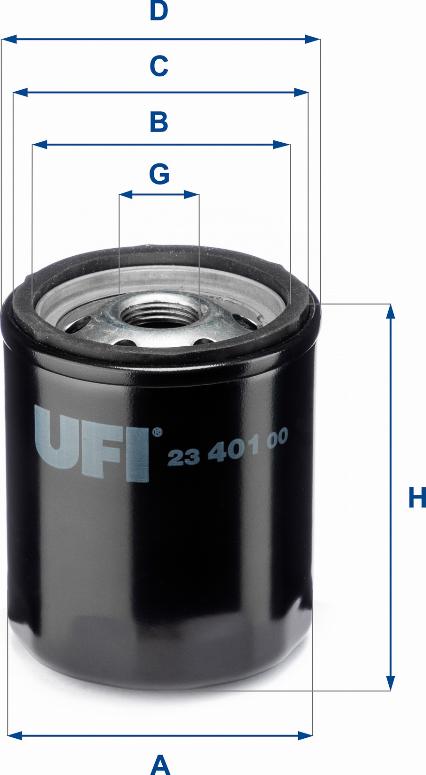 UFI 23.401.00 - Oil Filter autospares.lv