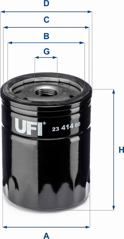 UFI 23.414.00 - Oil Filter autospares.lv