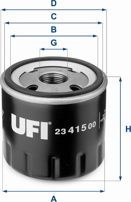 UFI 23.415.00 - Oil Filter autospares.lv